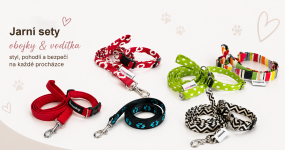 🌸 Jarní sety obojků a vodítek pro malé parťáky