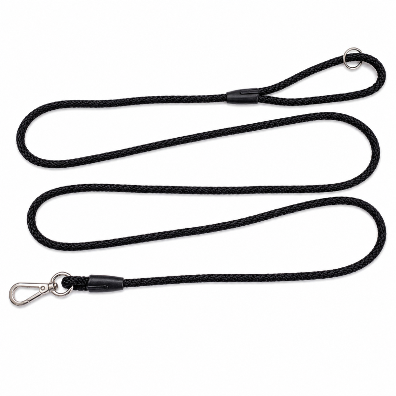 Provazové vodítko pro malé psy – černé, 150cm