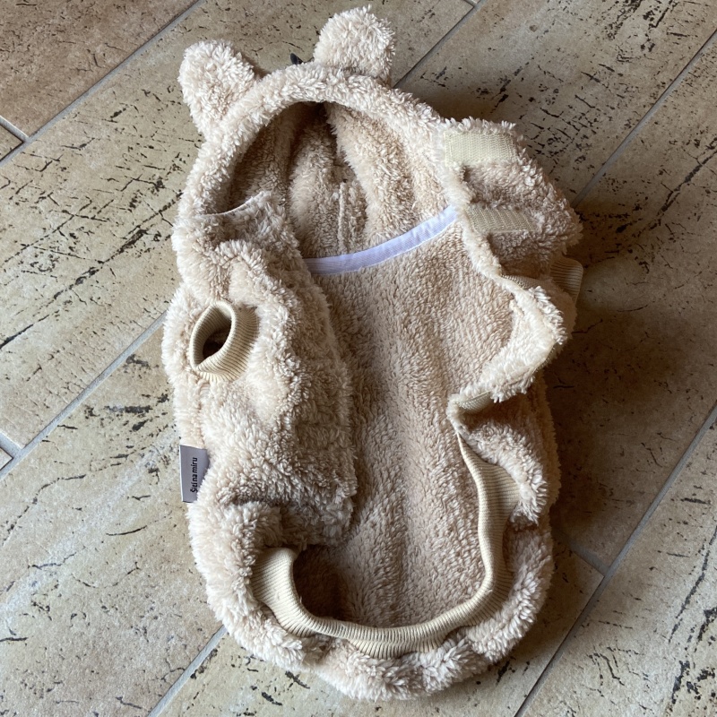 Huňatý kožíšek mikina -bílá káva ouška 🐾❄️