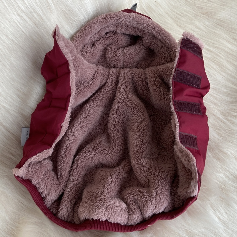 Luxusní pláštěnka/kožíšek pro psa, bordová