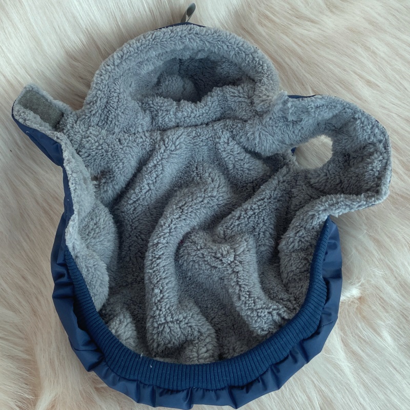 Luxusní pláštěnka/kožíšek pro psa, navy modrá