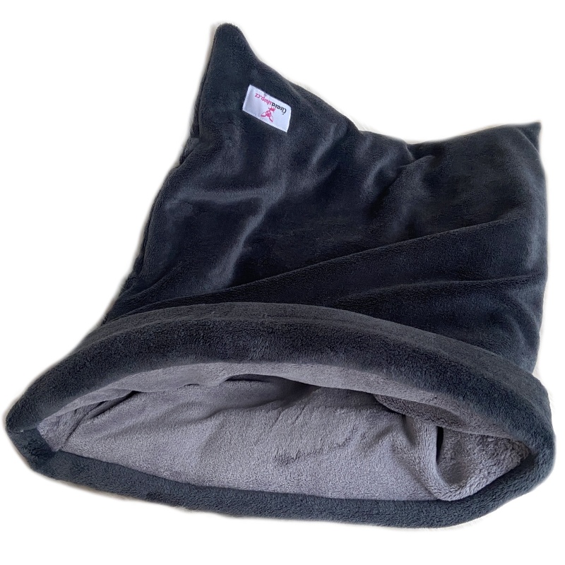 Pelíšek- tulipytlík 50x55 vyztužený okraj, antracit+sv.šedá