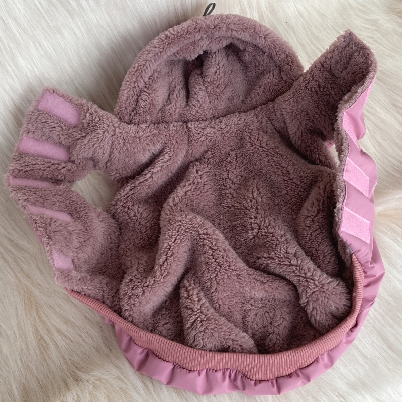 Hřejivý kožíšek do deště i sněhu- Esmeralda starorůžový