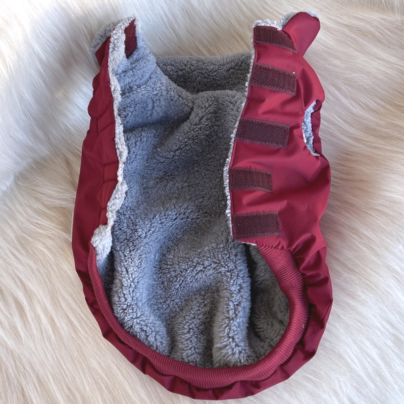 Kožíšek pro psa – Šitý na míru, Bert bordový