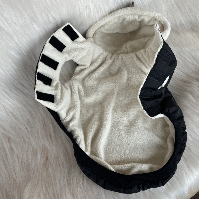 Luxusní zimní obleček pro psa s kšírami černý Diego