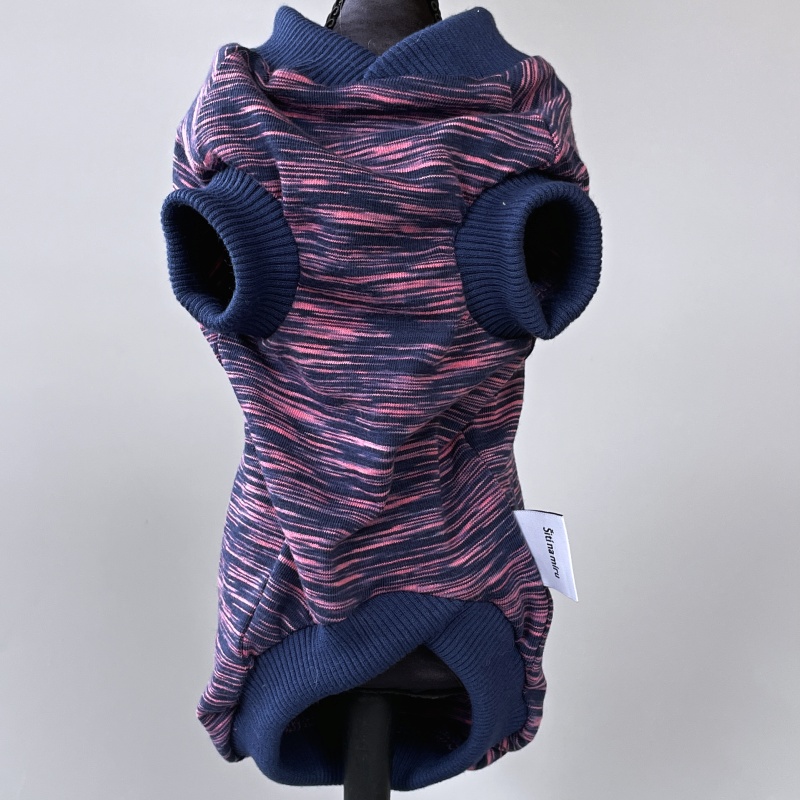 Tričko pro psa žíhání modrorůžové