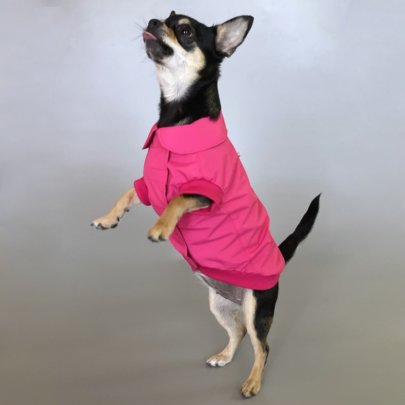 Letní pláštěnka pro psa – tenká s TPU, sytě růžová 🌧️💗