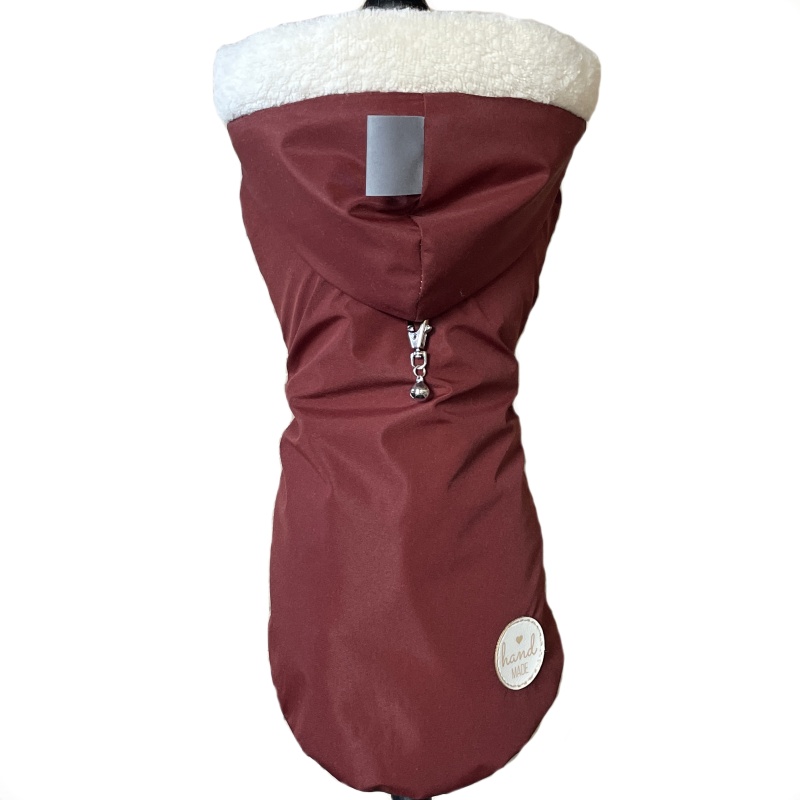 Celoroční šusťákovka s beránkem šitá na míru- skořicová