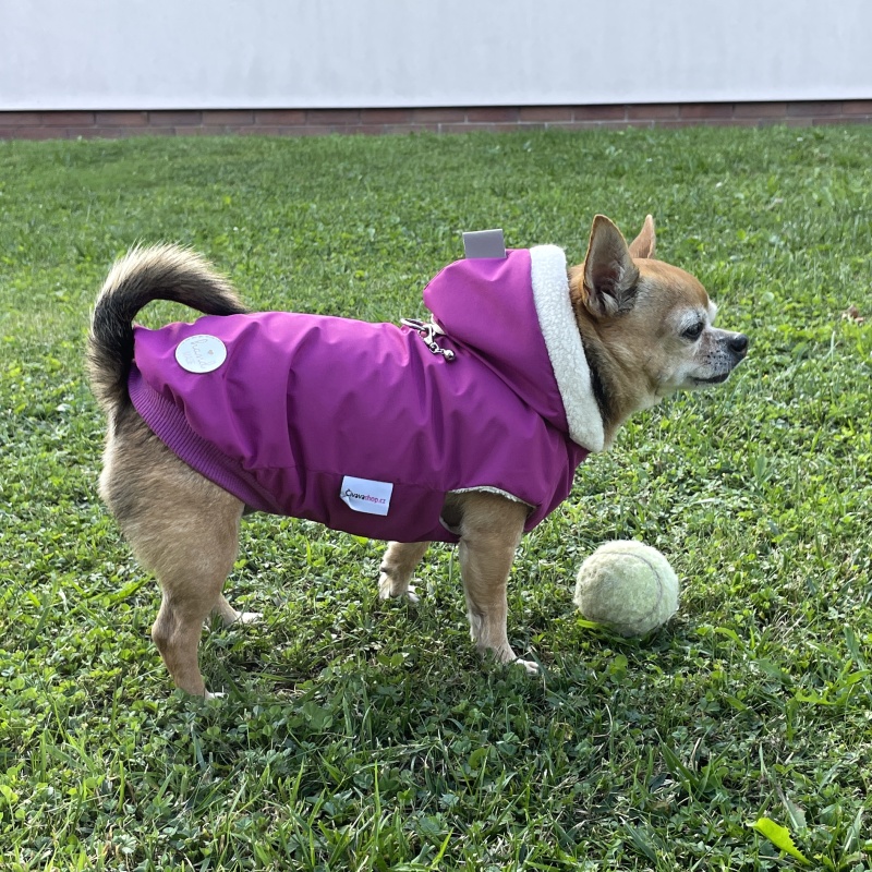 Celoroční šusťákovka s beránkem šitá na míru- fuchsie
