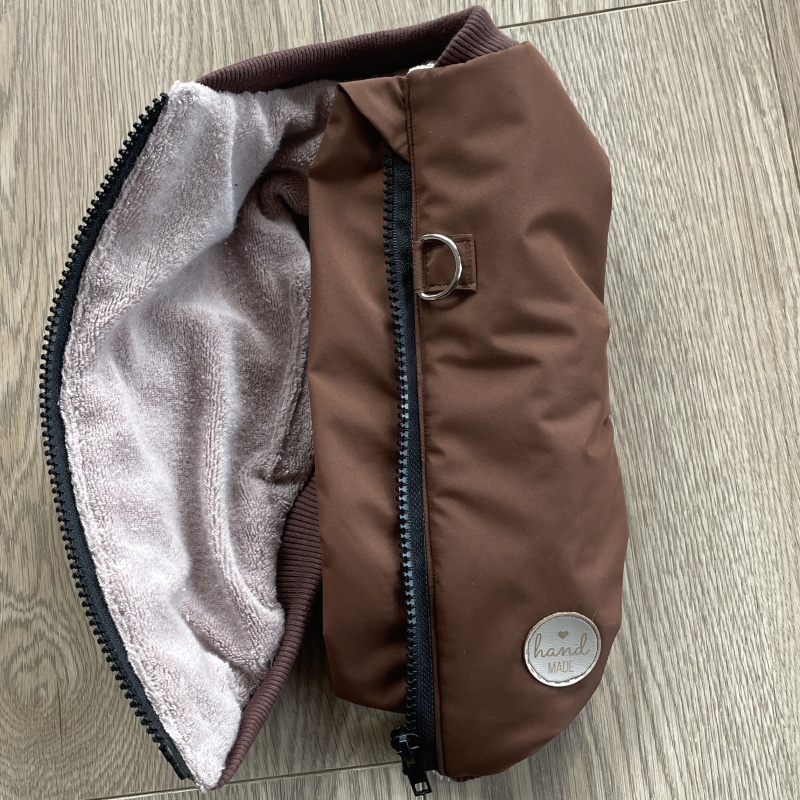 Zimní obleček s beránkem na zip – EasyZip Style, hnědý