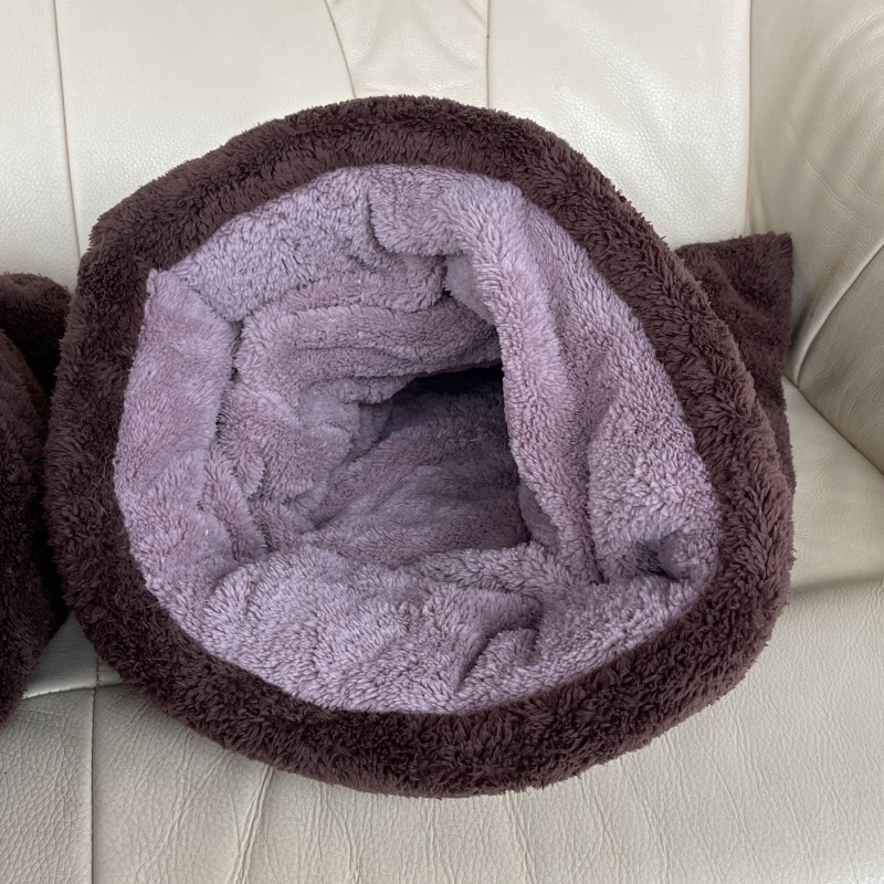 Huňatý pelíšek Tulipytlík TEDDY – hnědostarorůžový sen (45 × 55 cm)