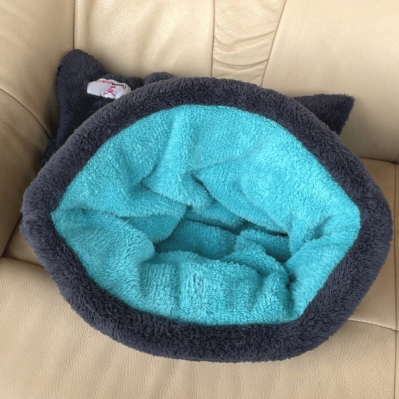 Pelíšek- tulipytlík Teddy 45x55 vyztužený okraj, antracitovotyrkysový