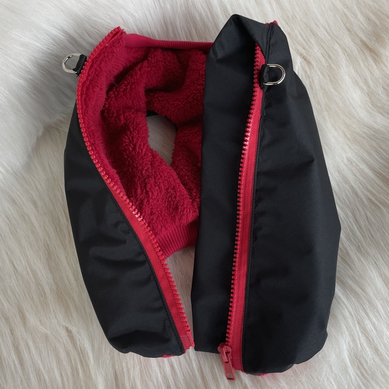 Podzimní/zimní obleček s kožíškem na zip – EasyZip Style, černý