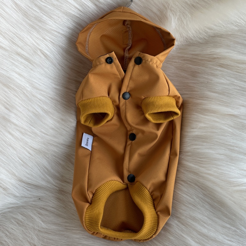 Letní softshellová pláštěnka pro psa – hořčicová