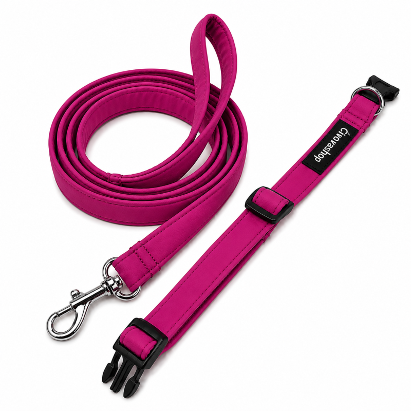 Softshellový obojek s vodítkem – ostružina, šířka 1,5 cm