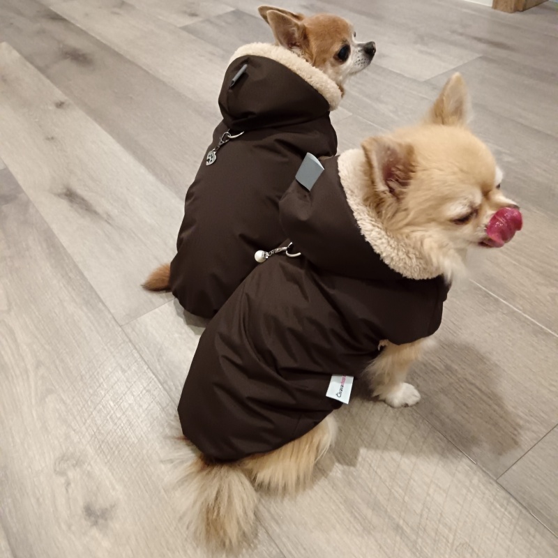 Hřejivý kožíšek do deště i sněhu – Esmeralda hnědá čokoláda