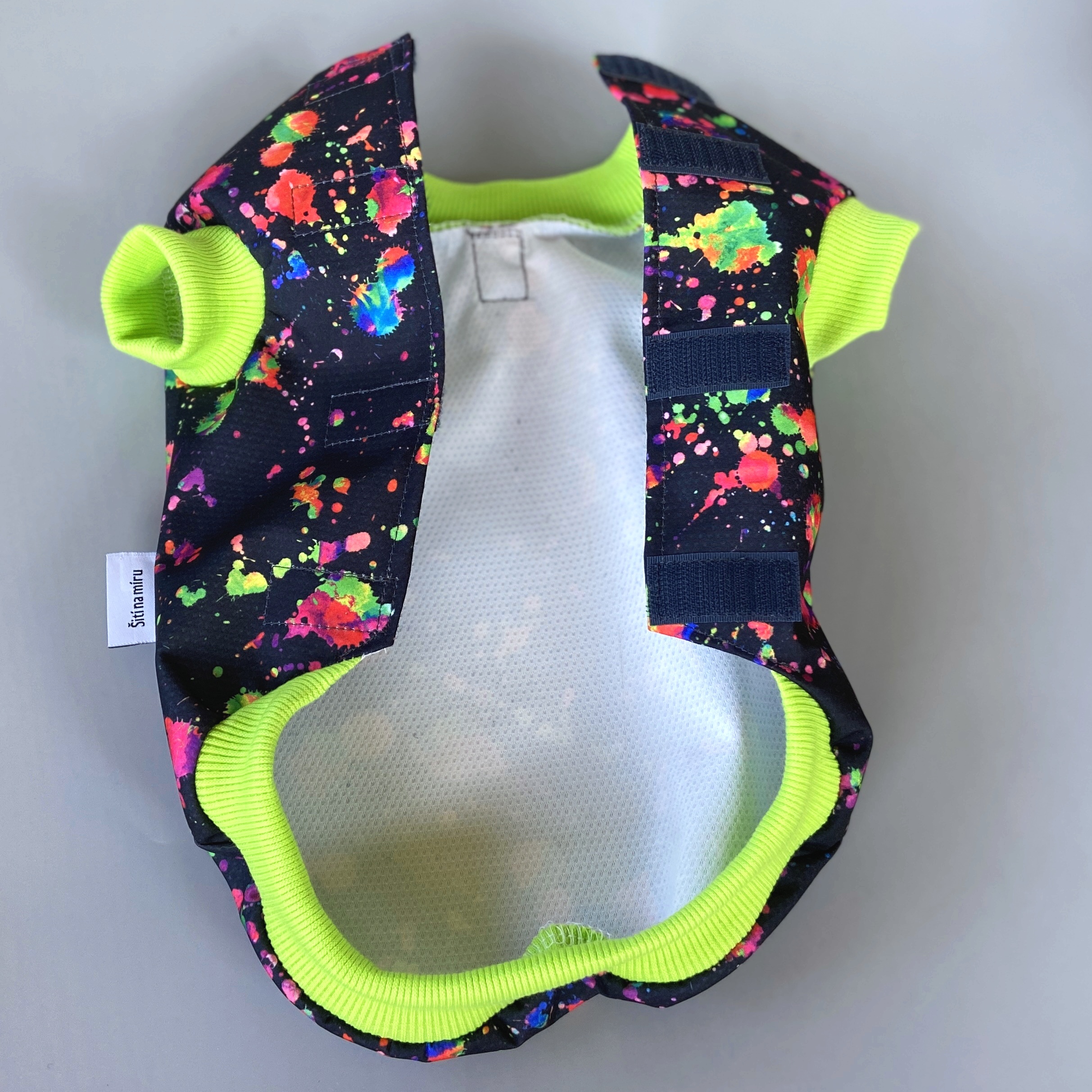 Letní funkční softshellový obleček pro psa Albert, neon cákance