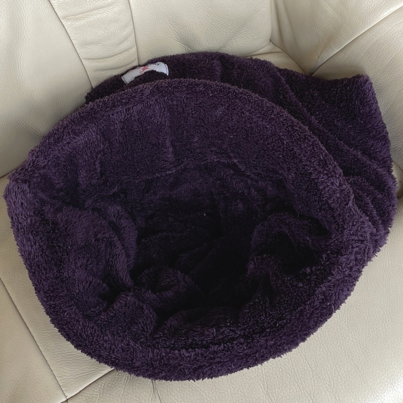 Pelíšek- tulipytlík Teddy 45x55 vyztužený okraj, extra huňatý švestkový