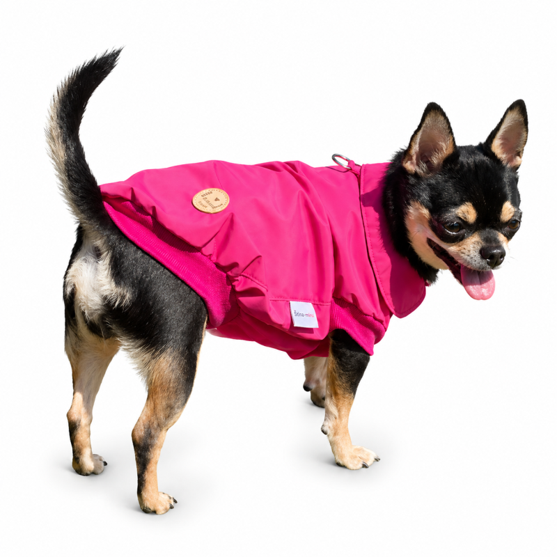 Letní pláštěnka pro psa – tenká s TPU, sytě růžová 🌧️💗
