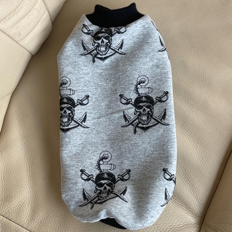 Tepláková mikina – ideální spodní zateplovací vrstva pod zimní obleček- šedá piráti