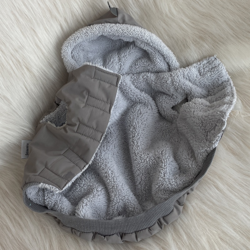 Hřejivý kožíšek do deště i sněhu – Esmeralda světlá khaki