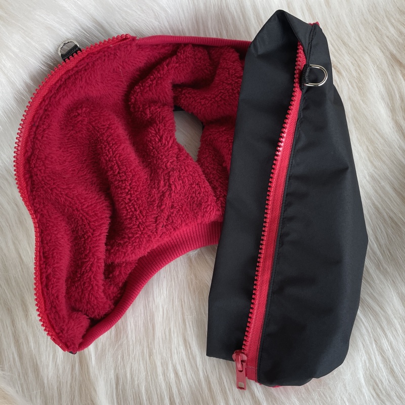 Podzimní/zimní obleček s kožíškem na zip – EasyZip Style, černý