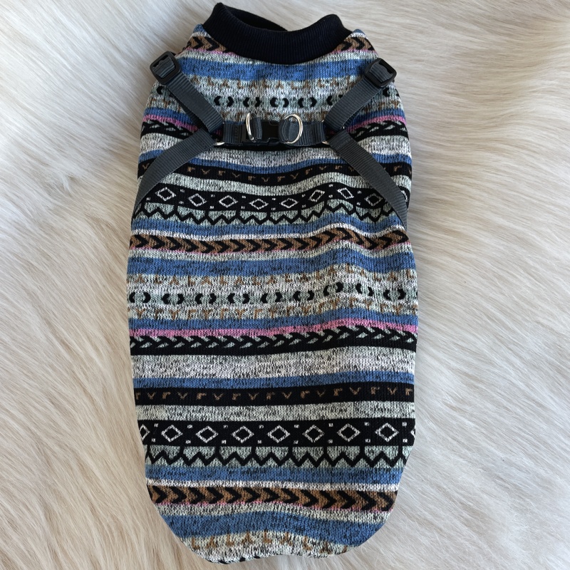 Jarní pruhovaný svetr pro psa se všitými kšírkami Alex🌸🐾
