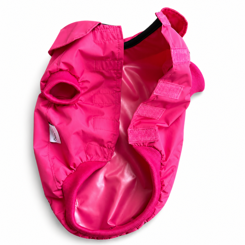 Letní pláštěnka pro psa – tenká s TPU, sytě růžová 🌧️💗