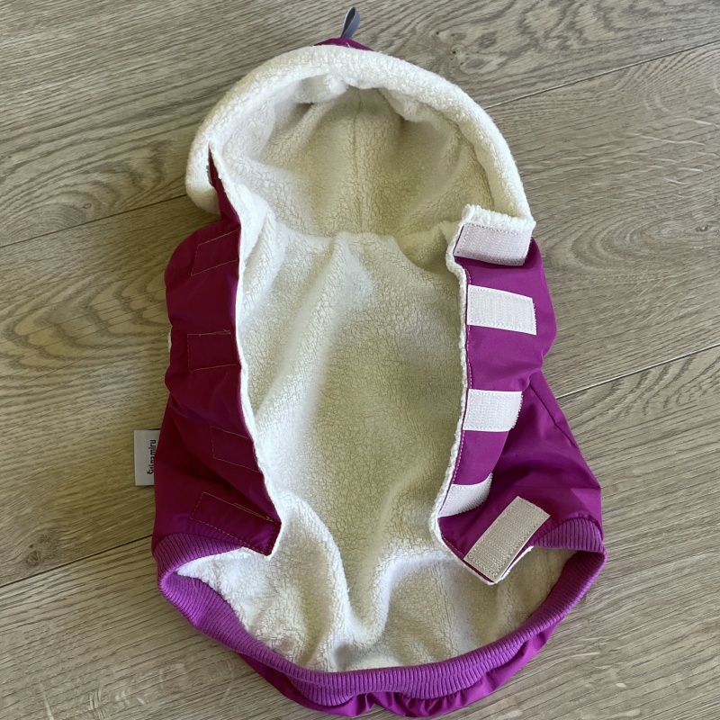 Celoroční šusťákovka s beránkem šitá na míru- fuchsie