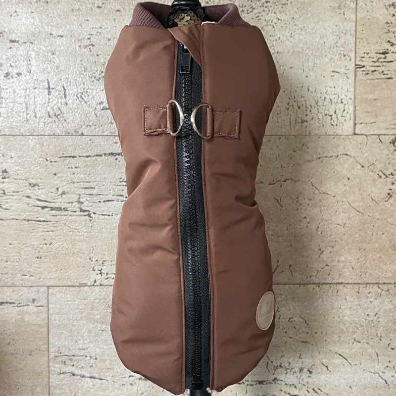 Zimní obleček s beránkem na zip – EasyZip Style, hnědý