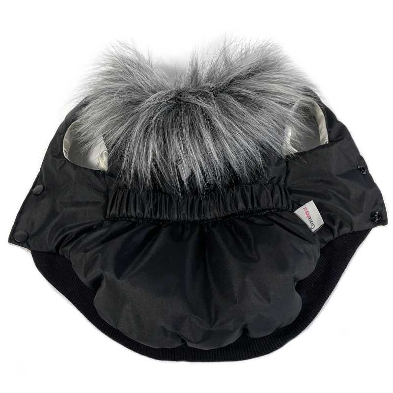 🖤 Elegantní zimní kabátek pro jorkšíry s hladkou podšívkou- černá 