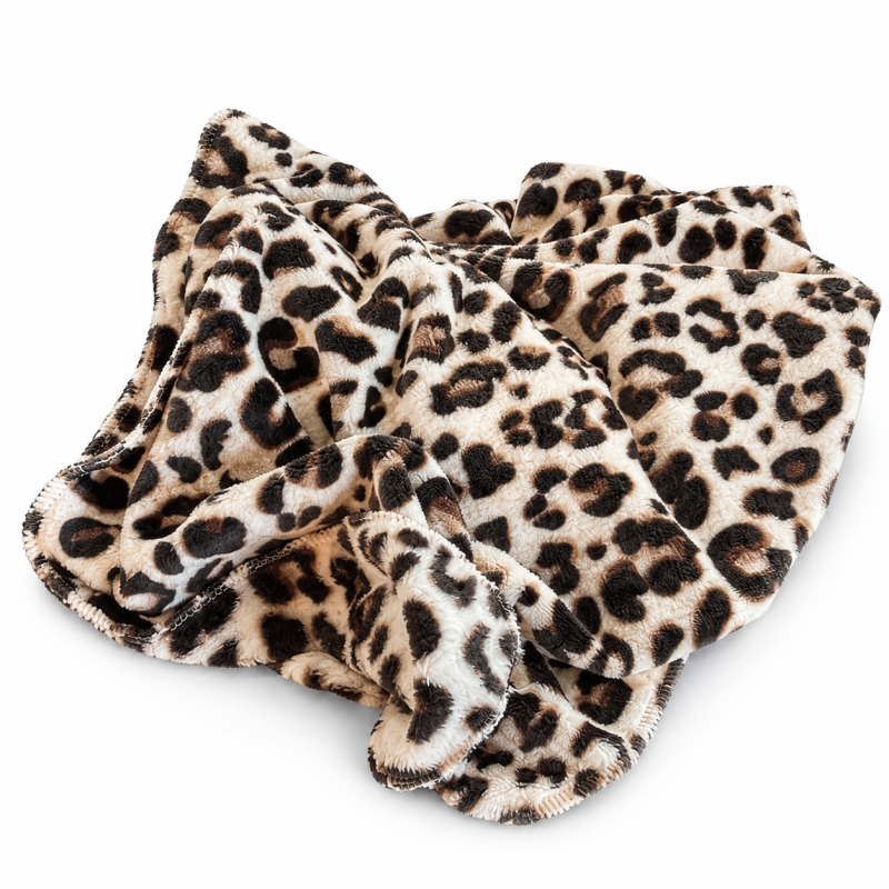 Kvalitní deka pro psa 80x80, leopardí vzor