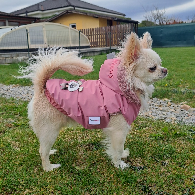 Hřejivý kožíšek do deště i sněhu- Esmeralda starorůžový