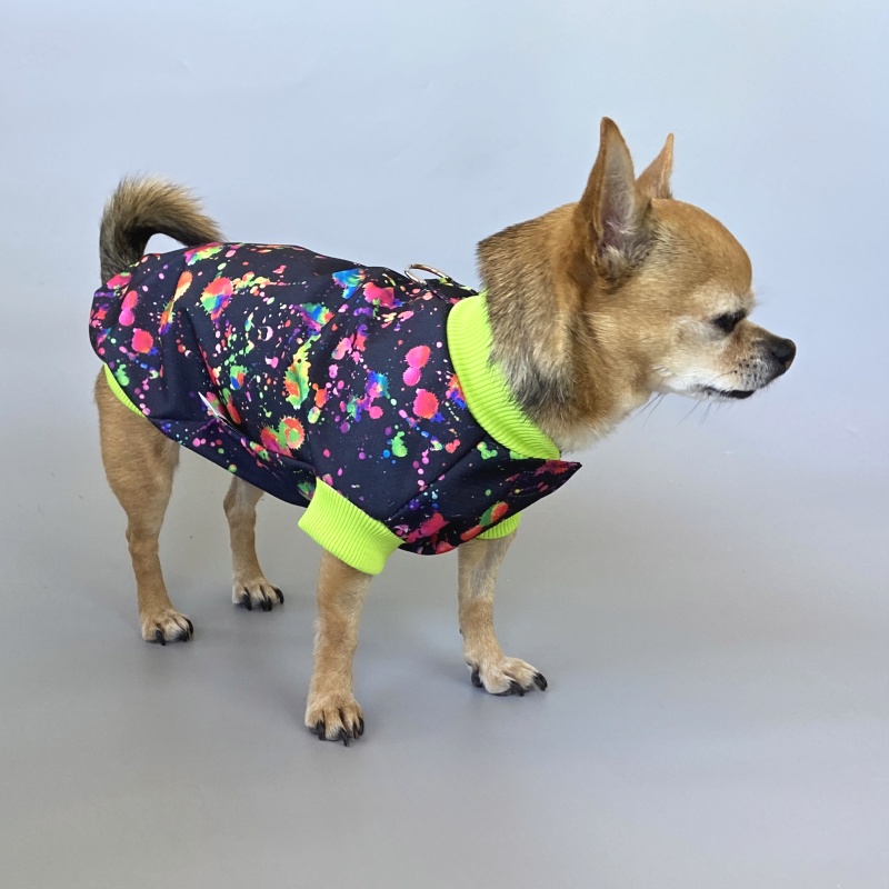 Letní funkční softshellový obleček pro psa Albert, neon cákance