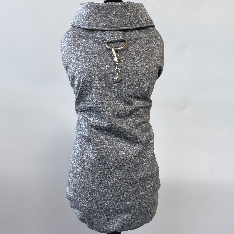 Letní větrovka – pláštěnka pro psa v žíhané šedé