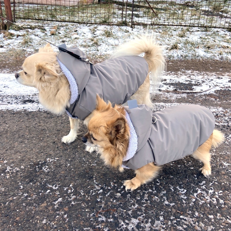 Hřejivý kožíšek do deště i sněhu – Esmeralda světlá khaki