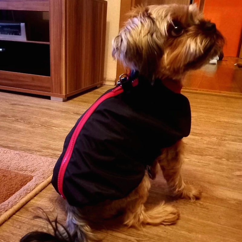 Podzimní/zimní obleček s kožíškem na zip – EasyZip Style, černý