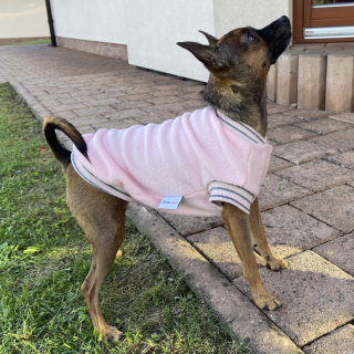 Fleecová mikina pro psa Cezar, jemná broskev