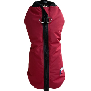 Podzimní/zimní obleček s kožíškem na zip – EasyZip Style, červený
