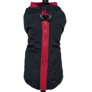 Podzimní/zimní obleček s kožíškem na zip – EasyZip Style, černý