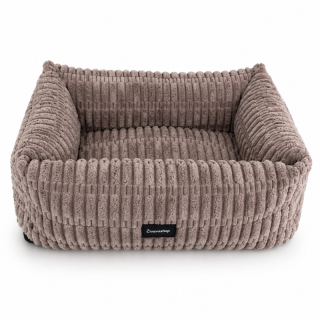 Luxusní pelíšek pro psa – krémově hnědý (45 × 30 cm)