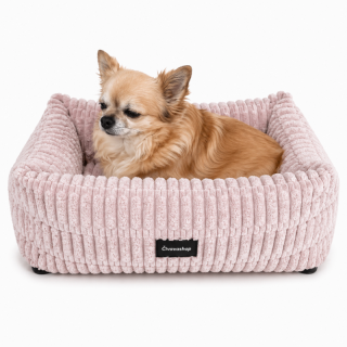 Luxusní pelíšek pro psa – kouřově růžový (45 × 30 cm)