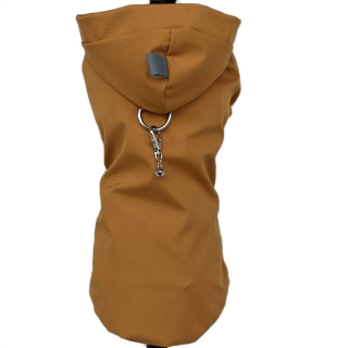 Letní softshellová pláštěnka pro psa – hořčicová