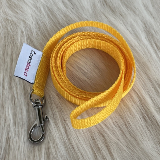 Jemné vodítko pro malé psy – žluté, 150cm