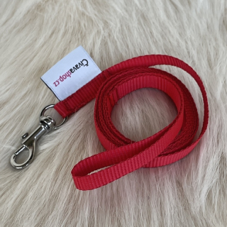 Jemné vodítko pro malé psy – červené, 150cm
