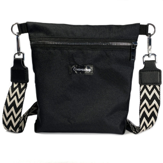Elegantní crossbody kabelka – černá klasika II, která nezklame