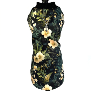 🌸 Funkční jarní softshellová pláštěnka – kvítí na zelené