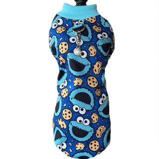 Softshellový obleček pro psa jaro/podzim modrý s potiskem