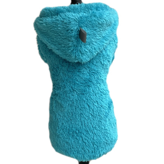 Huňatý kožíšek Lady Velvet – český wellsoft, tyrkys