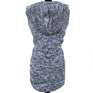 Svetr pro psa – antracitový melír s kapucí